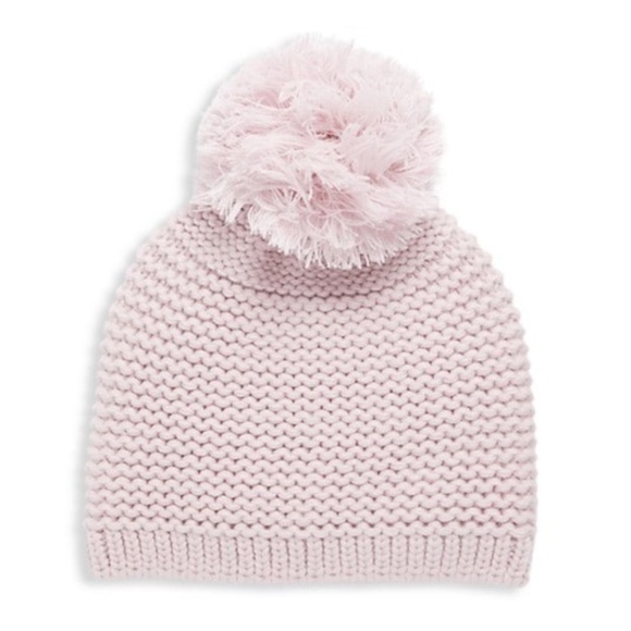 Brand New  UGG Chunky Knit  Pink Pom-Pom Beanie - Picture 2 of 3